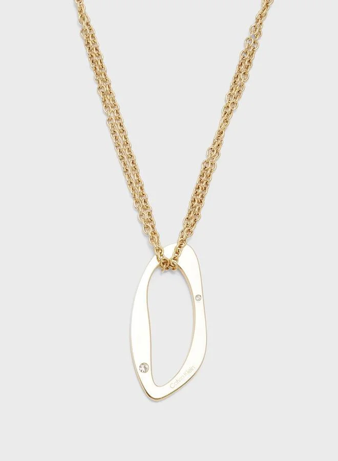 CALVIN KLEIN Necklace In Stainless Steel with Gold Plating