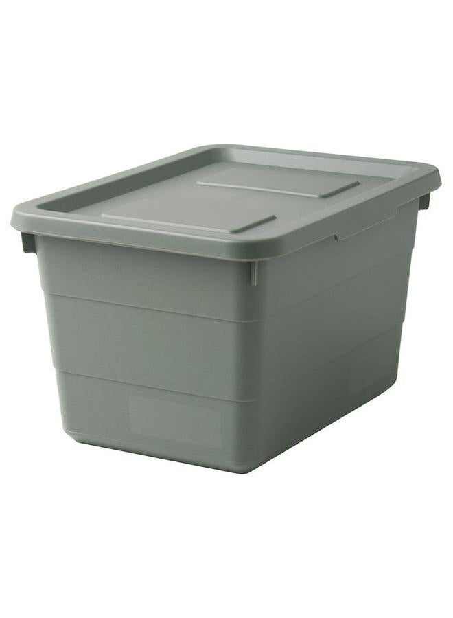 إيروريكس صندوق تخزين مع غطاء رمادي أخضر 19X26X15 سم - Image 1
