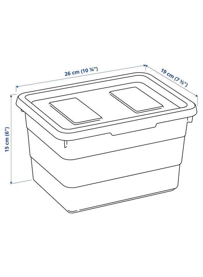 إيروريكس صندوق تخزين مع غطاء رمادي أخضر 19X26X15 سم - Image 5