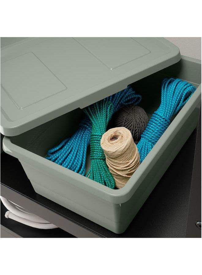 إيروريكس صندوق تخزين مع غطاء رمادي أخضر 19X26X15 سم - Image 4