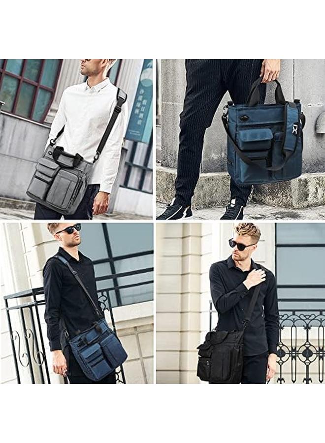 erorex Mens Messenger Bag Laptop Shoulder Bag Computer Work Office Bag Waterproof Briefcases For Travel Work College Blue  - Image 4