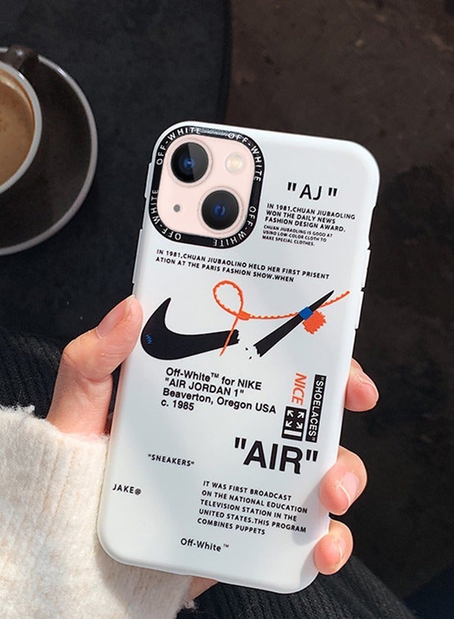 VR CREATIVE Protective Case Cover For Apple iPhone 13 Nike Off-White Case White - Image 2