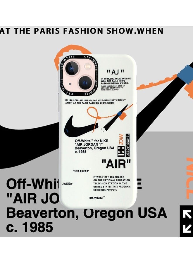 VR CREATIVE Protective Case Cover For Apple iPhone 13 Nike Off-White Case White - Image 3