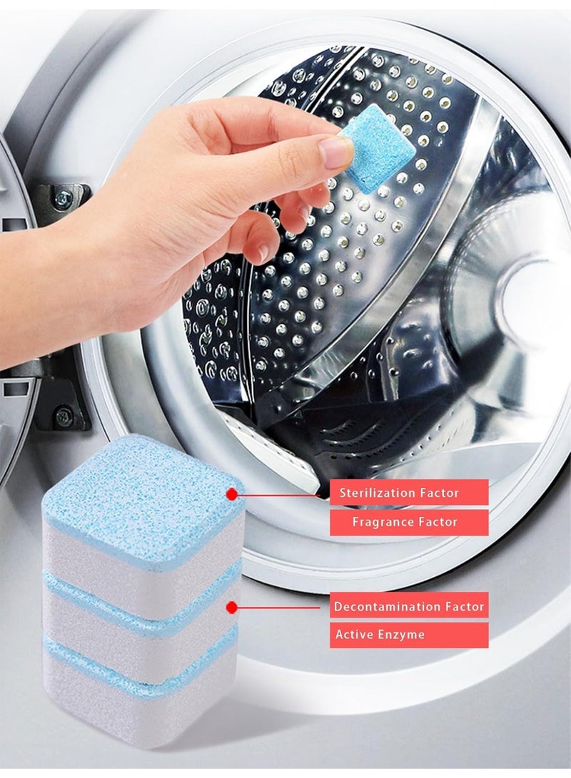 Ethereum 12PCS Washing Machine Detergent Effervescent Tablets, Washing Machine Detergent, Descaling, Sterilization and Decontamination Deep Cleaning Tablets  T-459 - Image 3