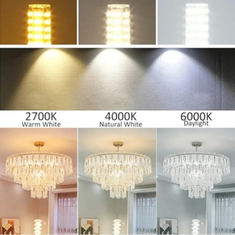 Chandelier hotel lighting: G4 LED bulb, 12W 100W equivalent,aluminum alloy, white, 90 energy saving, 3-color adjustable (warm/cool/natural white) - Image 3