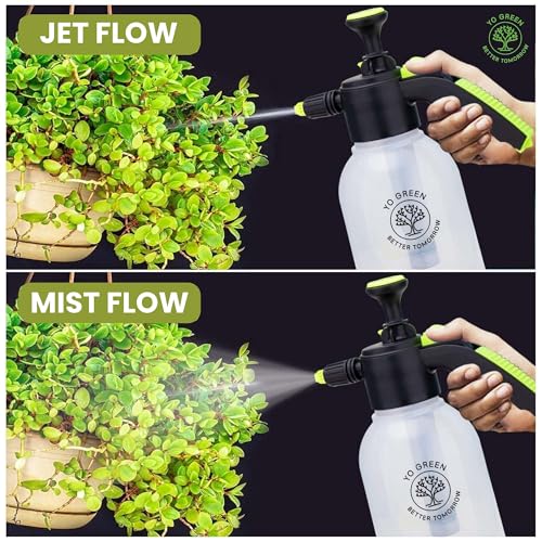 Yo Green 2L Spray Pump for Plants | Garden Sprayer with Adjustable Nozzle | Plastic Water Spray Bottle for Gardening, Car & Bike Wash | Leak-Proof Plant Watering Pump, Easy-Fill Water Sprayer (Black) - Image 5