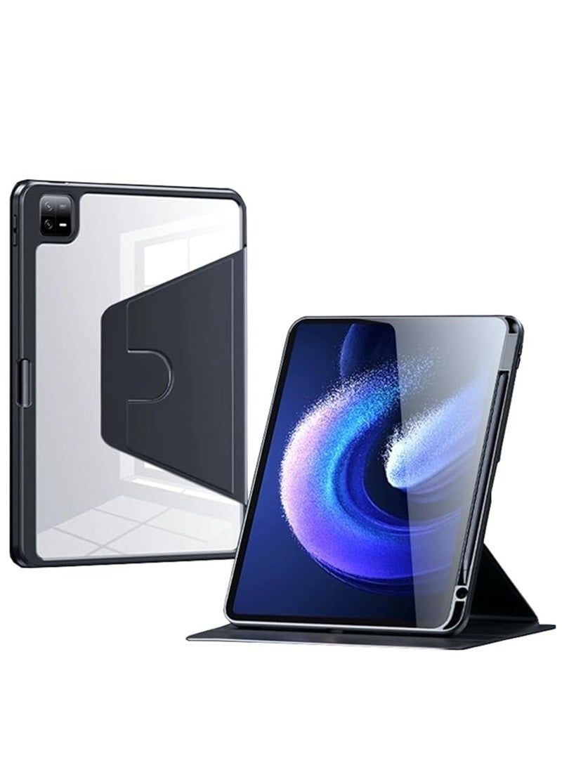 VKL - Heavy Duty Case Case Compatible with Xiaomi Mi Pad 6/6 Pro 2023 11.2 inch,360° Rotating Stand Smart Tablet Cover,Hard PC Back Shell Slim Case Hard Shell Folio Case Cover,Auto Sleep/Wake Tablet Case - Image 1