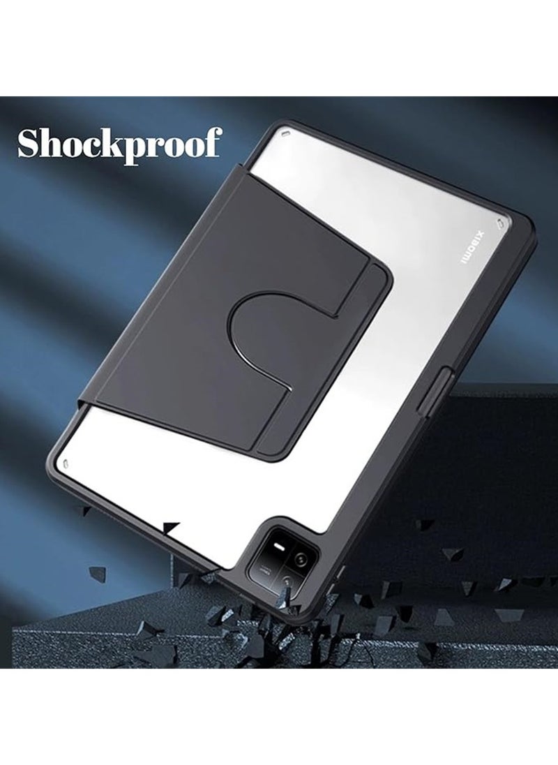 VKL - Heavy Duty Case Case Compatible with Xiaomi Mi Pad 6/6 Pro 2023 11.2 inch,360° Rotating Stand Smart Tablet Cover,Hard PC Back Shell Slim Case Hard Shell Folio Case Cover,Auto Sleep/Wake Tablet Case - Image 1