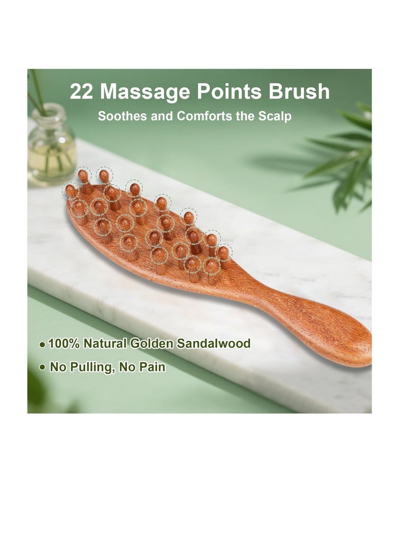 general 2 Pack Loc Comb for Sisterlocks, Wooden Scalp Massager for Dreadlocks, Sandalwood Wide Tooth Hair Comb for , Natural  Head Massage Tool for Hair Growth Relaxation Stress - Image 4