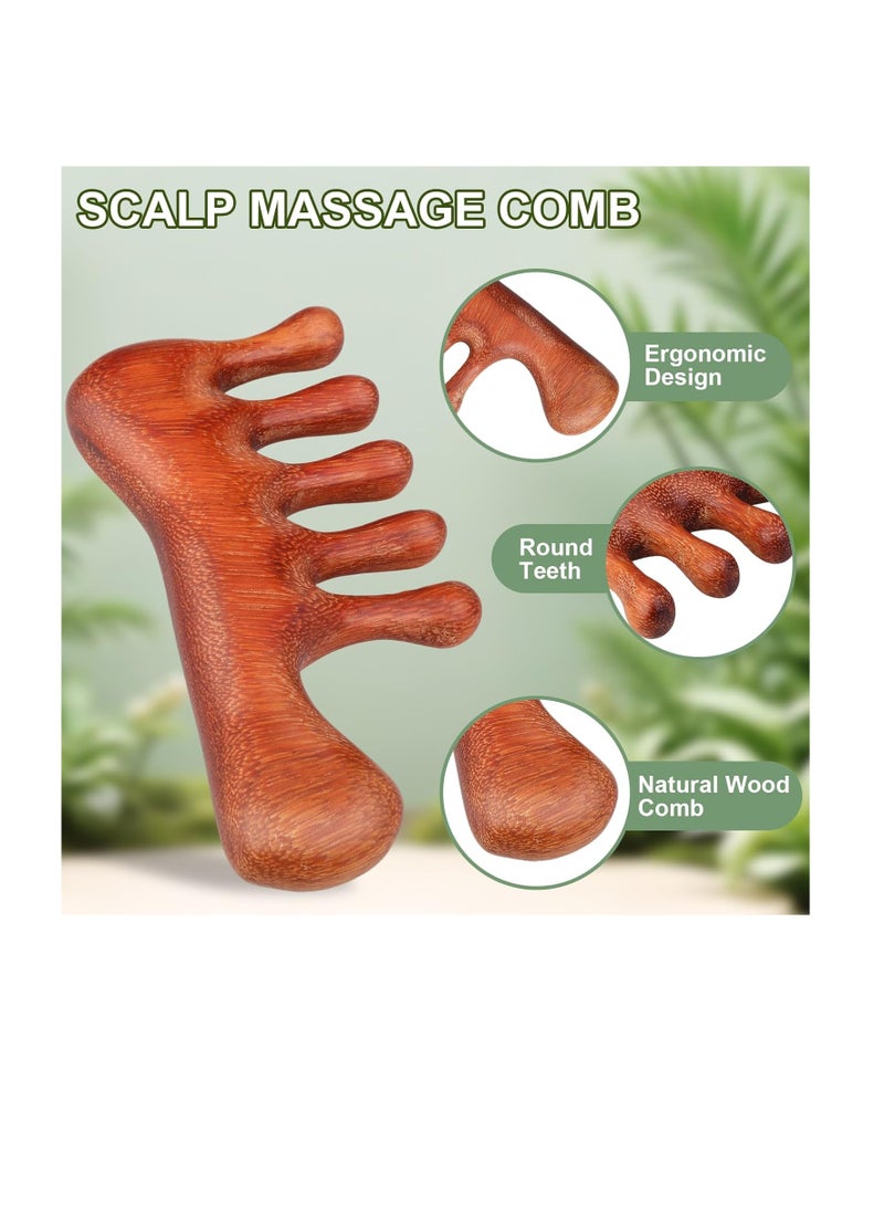 general 2 Pack Loc Comb for Sisterlocks, Wooden Scalp Massager for Dreadlocks, Sandalwood Wide Tooth Hair Comb for , Natural  Head Massage Tool for Hair Growth Relaxation Stress - Image 5