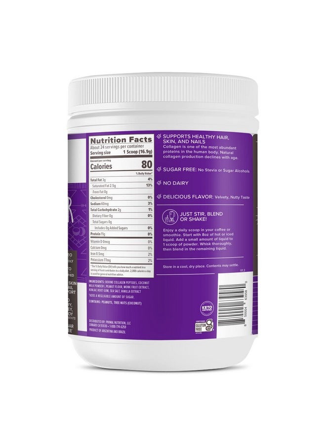 Primal Kitchen - Collagen Fuel Collagen Peptide Drink Mix Peanut Butter No Dairy Coffee Creamer And Smoothie Booster 14.3 Ounces - Image 1