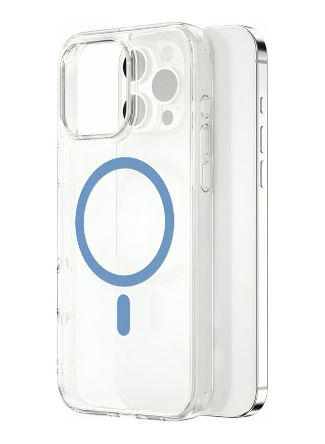 حافظة Wiwu iShield Pro MCC-101 لهاتف iPhone 16 بحجم 6.1 بوصة، أزرق شفاف