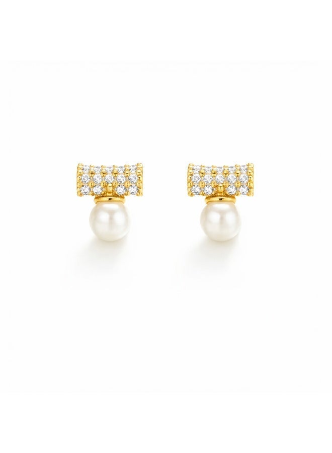 MTZ 3 Pairs Cubic Zirconia Stud Earrings Set for Women, Hypoallergenic Gold Plated Crystal Earrings, Dainty CZ Diamond Studs in Various Sizes, Sensitive Ear Friendly Jewelry Gift Box - Image 4