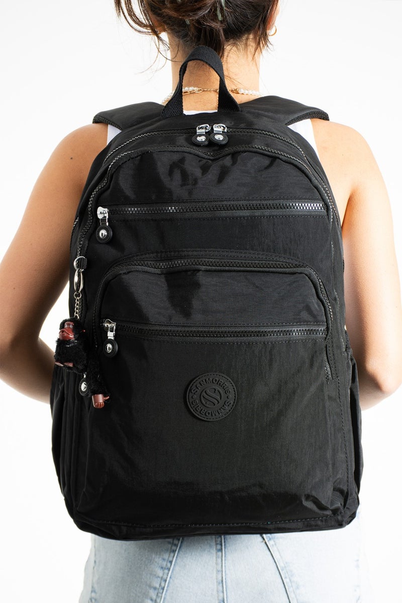 Sanmorris Unisex Waterproof Fabric Large School Travel Backpack with Laptop Compartment - Image 2