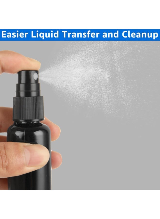 3pcs Black Empty Spray Bottles, Plastic Fine Mist Spraying Bottles Small Refillable Sprayer Liquid Containers Portable Misters with Cap Travel Bottle for Perfume, Cleaning, Essential Oil - Image 4