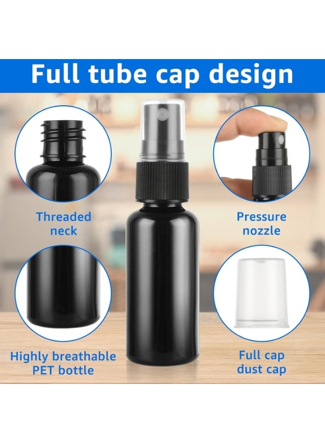 3pcs Black Empty Spray Bottles, Plastic Fine Mist Spraying Bottles Small Refillable Sprayer Liquid Containers Portable Misters with Cap Travel Bottle for Perfume, Cleaning, Essential Oil - Image 3