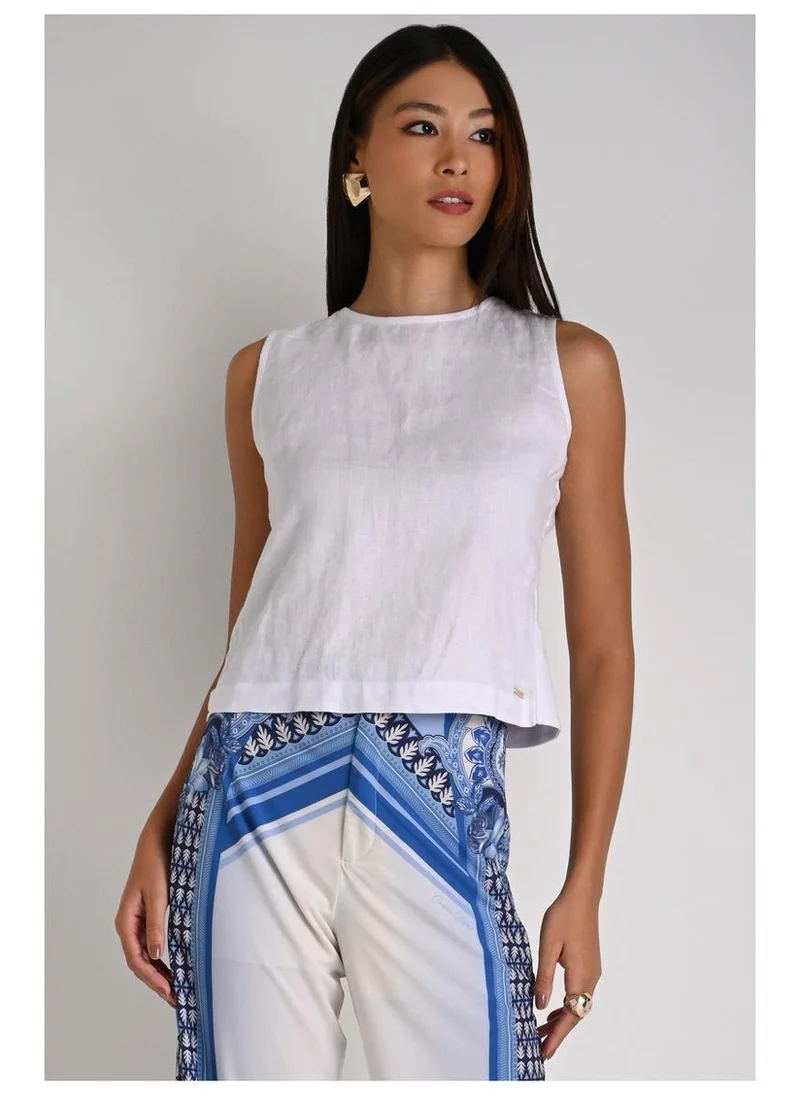 Blouse with Distinctive Back Cutouts