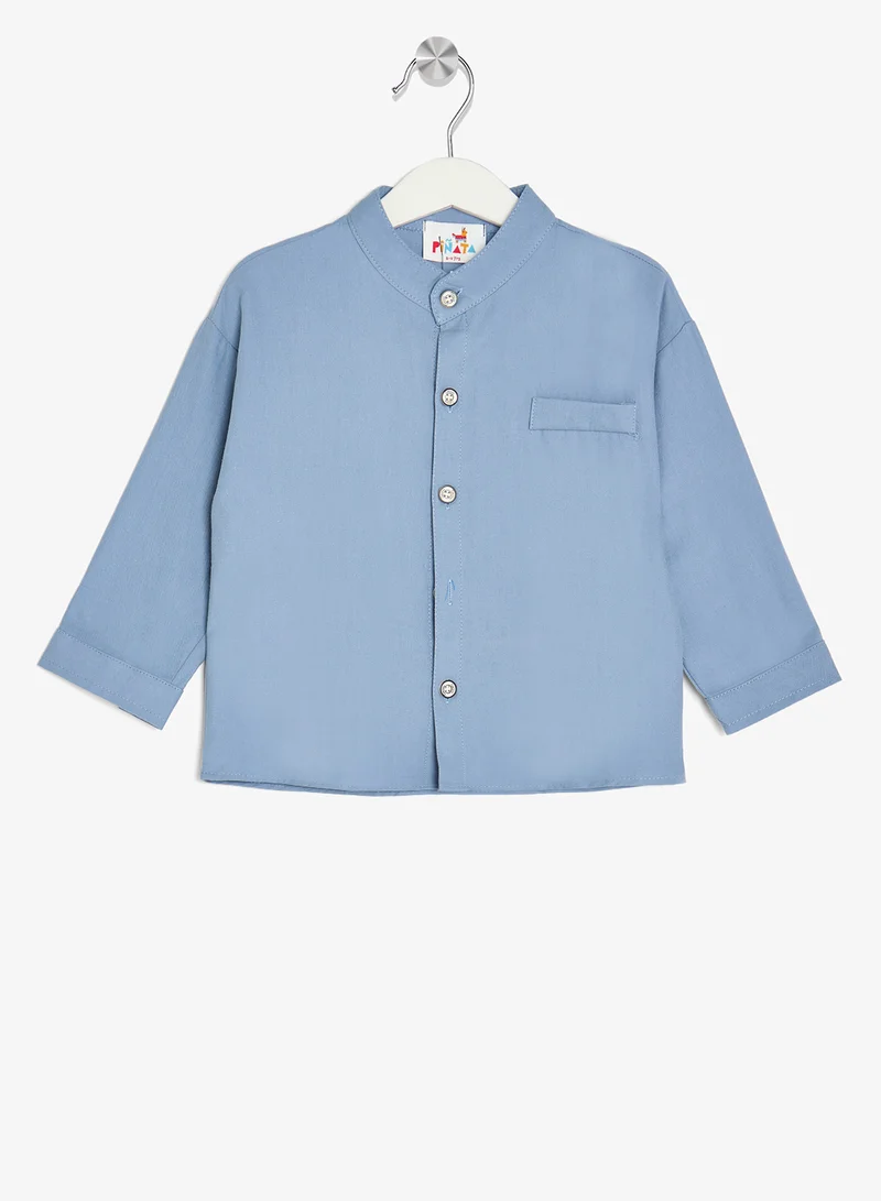 بنياتا قميص بياقة كبيرة