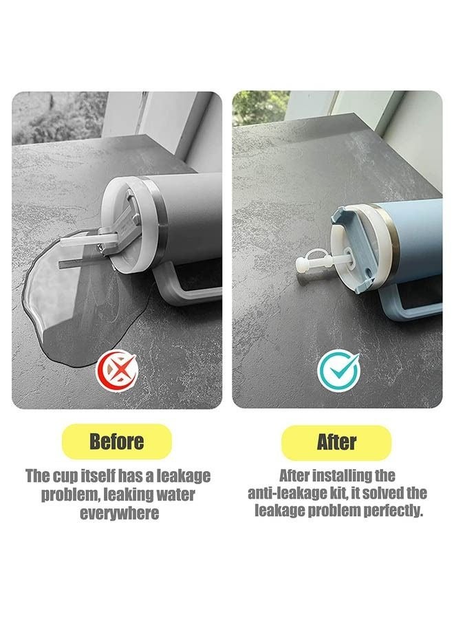 Peachjoy 12 PCS Silicone Spill Proof Stopper Set for Cup 1.0 40oz or 30oz, Reusable Straw Cover Including 4 Square Spill Stopper, 4 Round Leak Stopper and 4 Straw Cover Cap - Image 3