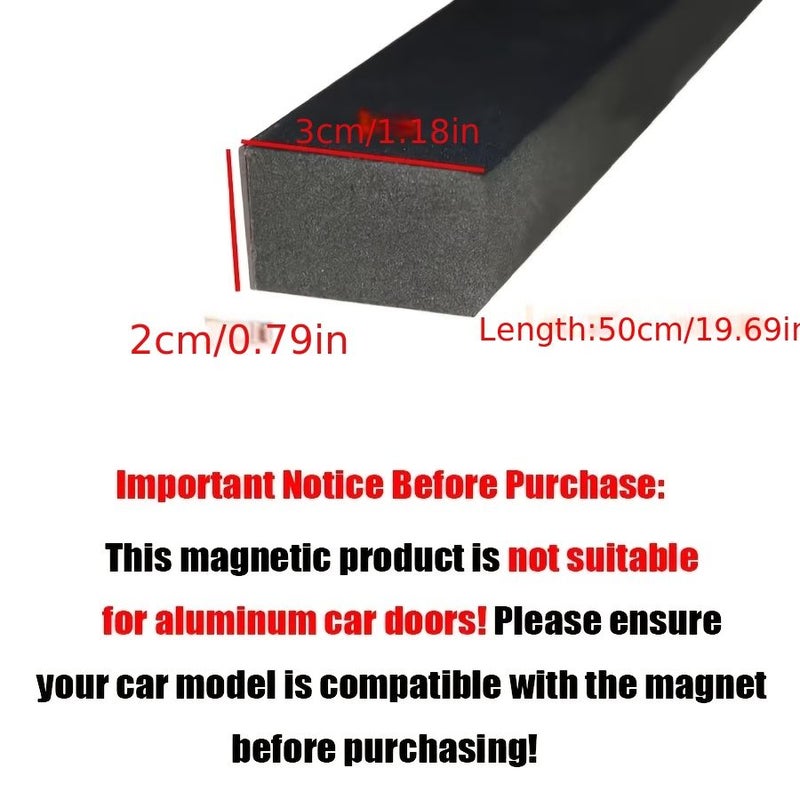 Magnetic Car Door Edge Guard Strip Anti Collision Protector Universal Bumper Strips For Parking 2pcs - Image 2