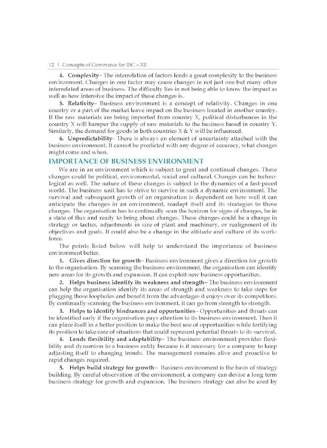 Concepts of Commerce: Textbook for ISC Class 12