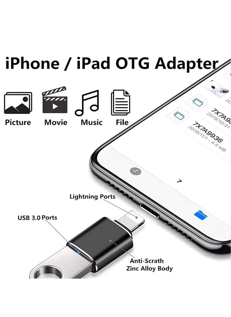 RATSAW - Lightning Male to USB3.0 Female Adapter OTG Cable Portable USB Camera Adapter OTG Data Sync Cable for with iPhon iPd USB Flash Drive Card Reader Camera Mouse MIDI Keyboard - Image 1