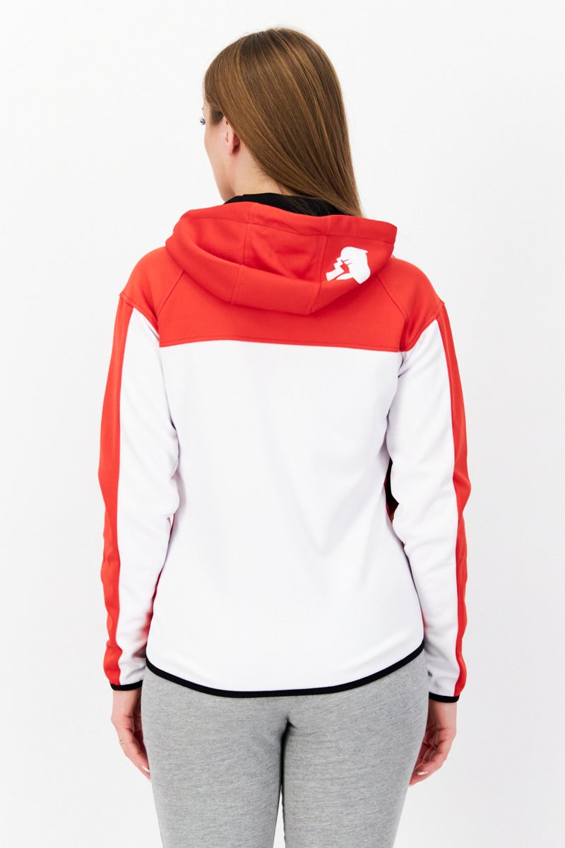 Pokemon Women Sportswear Fit Long Sleeves Technical Trainer Sweatshirt, Red  - Image 2