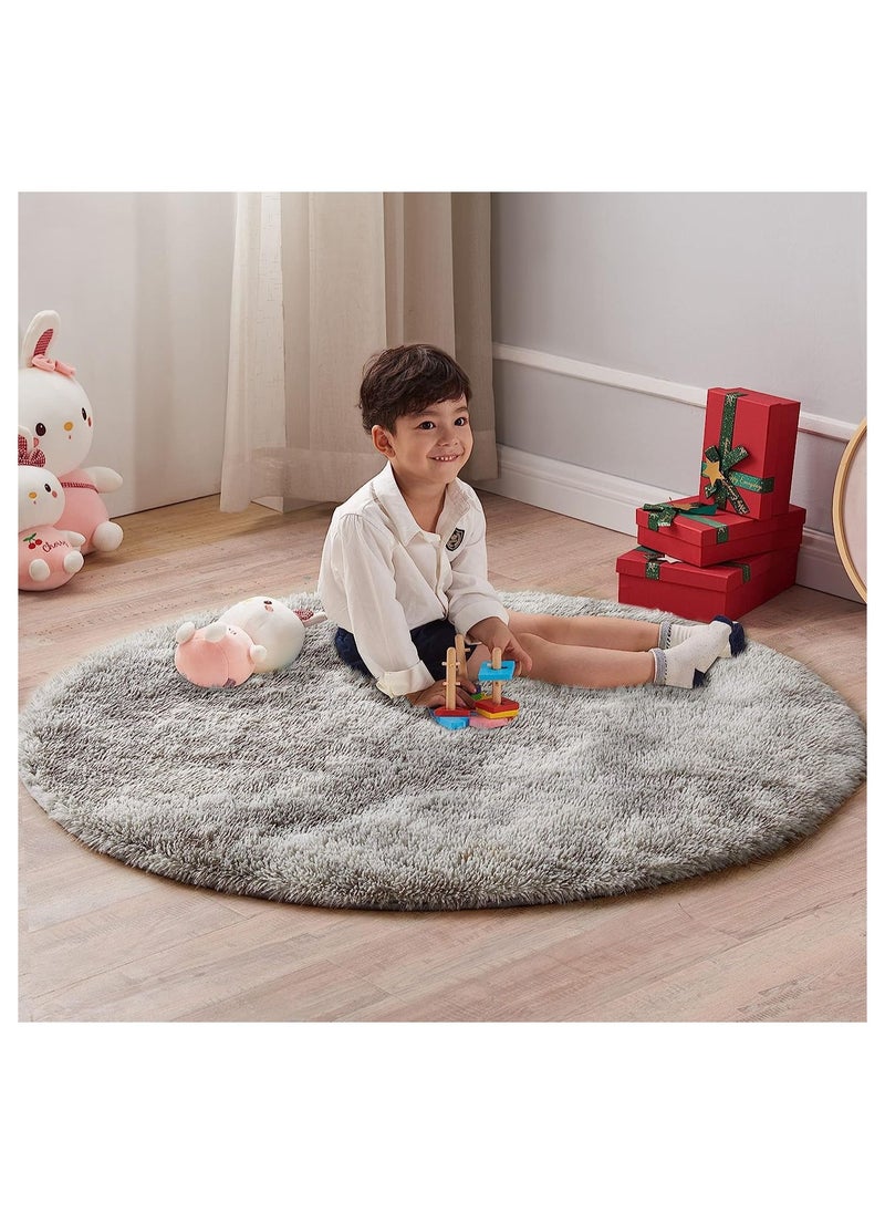 Soft Round Area Rug Tie-Dyed Light Grey Fluffy Circle Rug Fuzzy Rug Small Plush Carpets for Kids Baby Bedroom Nursery Room Decor - pzsku/Z4A621E279CFE014FF4DAZ/45/_/1687234951/9caf2c62-4345-469c-b635-32ac68b0ab7d