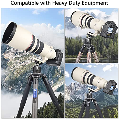 ARTCISE Low Profile Ball Head Unique 54mm Ball 360 Panoramic Tripod Head CNC Aluminium Alloy Metal Ball-Head Arca Swiss Quick Release Plate Max Loading 77lbs/35kg - Image 5