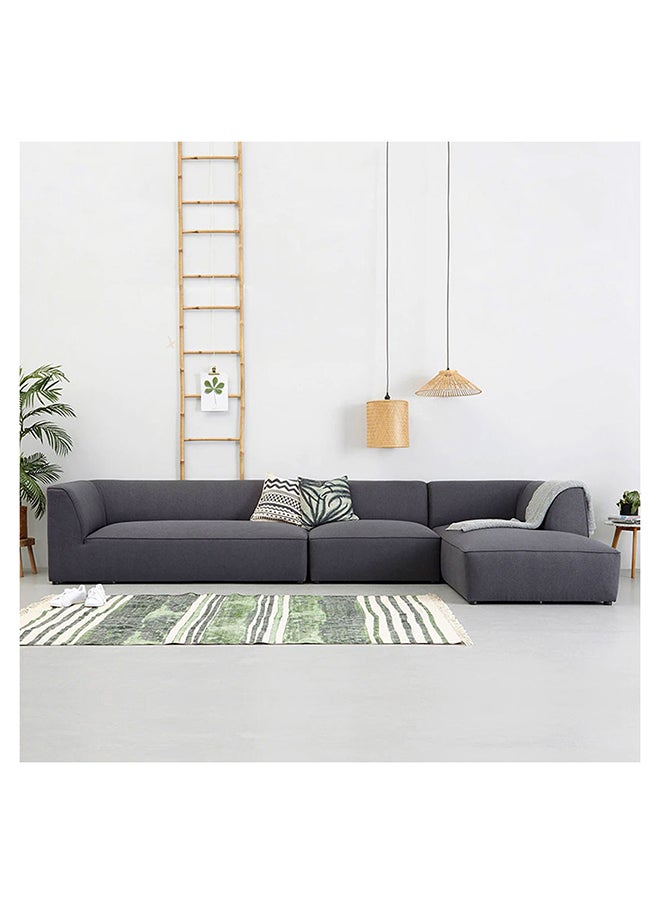A to Z Furniture - Eliza 3 Pieces Fabric Sectional Sofa in Charcoal Color 3 Pieces Sectional Sofa - Image 1