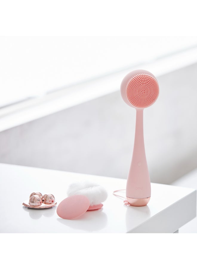 PMD Beauty جهاز تنظيف الجسم - جهاز تنظيف ذكي مع فرشاة سيليكون و3 ملحقات قابلة للتبديل مقاوم للماء بتقنية SonicGlow لتنظيف، تقشير، تدليك الجسم، خدود - Image 5