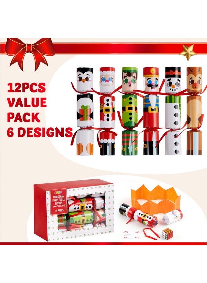 جوين مجموعة من 12 قطعة من هدايا حفلات الكريسماس غير القابلة للكسر من JOYIN مع شخصيات الكريسماس ومستلزمات حفلات العطلات للأطفال والكبار وحفلات الكريسماس والعشاء والعطلات - Image 2