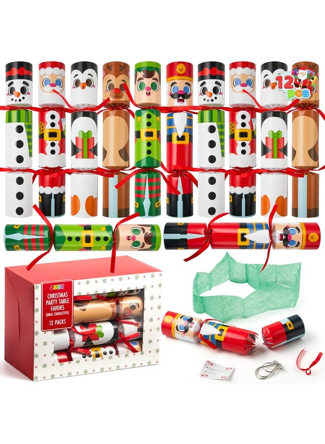 جوين مجموعة من 12 قطعة من هدايا حفلات الكريسماس غير القابلة للكسر من JOYIN مع شخصيات الكريسماس ومستلزمات حفلات العطلات للأطفال والكبار وحفلات الكريسماس والعشاء والعطلات - Image 1