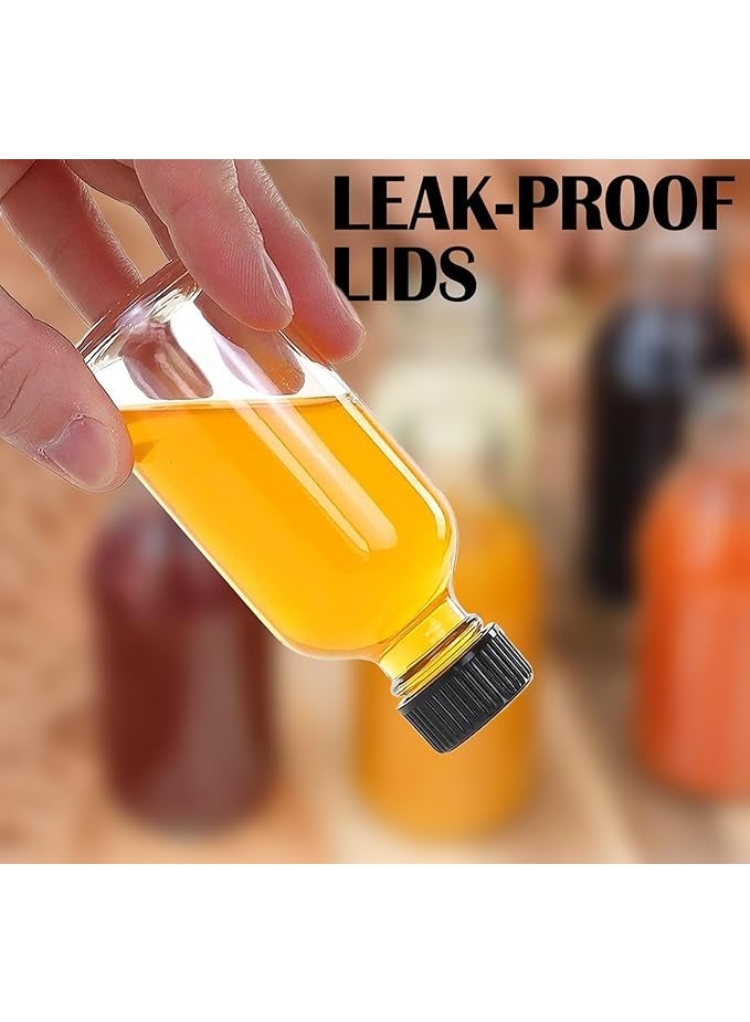 12 Pack 2 oz Small Clear Glass Bottles 3 stainless steel funnels strong lid Ginger shot Potion Juice 24 stickers Shots bottle boston Oils Bottle Glass Bottles Liquid Bottle 60ml - Image 5