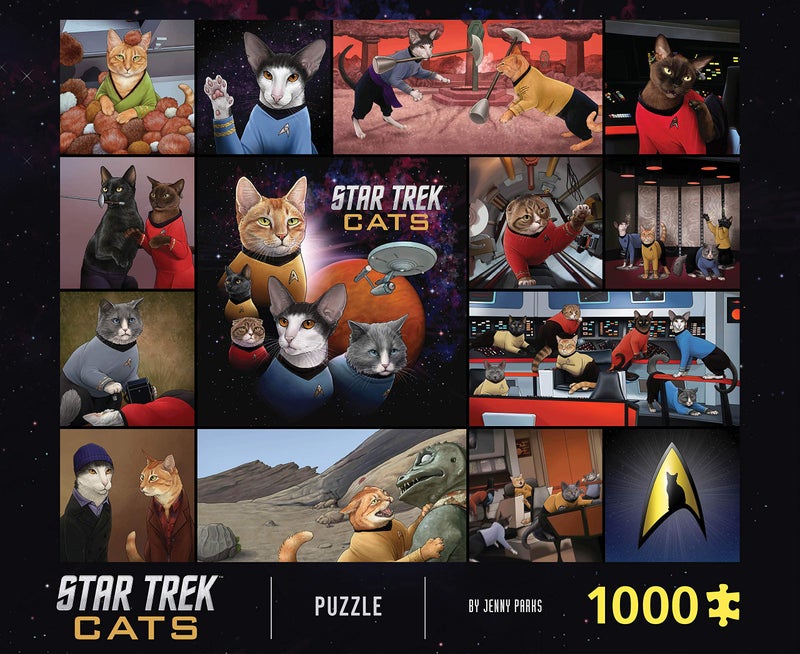 Chronicle Books Star Trek Cats 1000-Piece Puzzle - Image 1