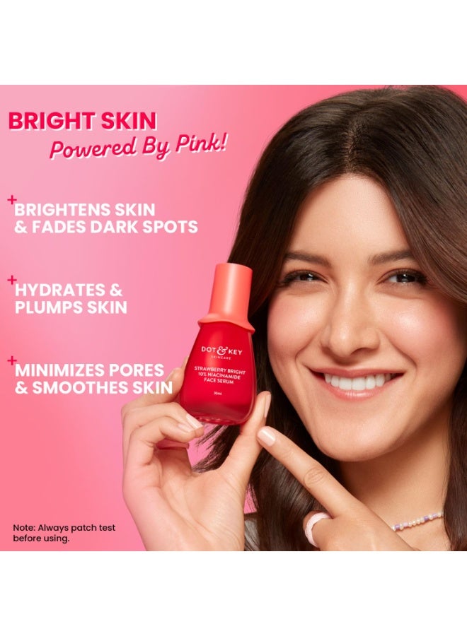 DOT & KEY 10% Niacinamide + Strawberry Face Serum with Vitamin B12 & Hyaluronic Acid | Fades Dark Spots, Hyperpigmentation & Dullness | Hydrates, Smooths & Minimizes Pores | 30ml - Image 4