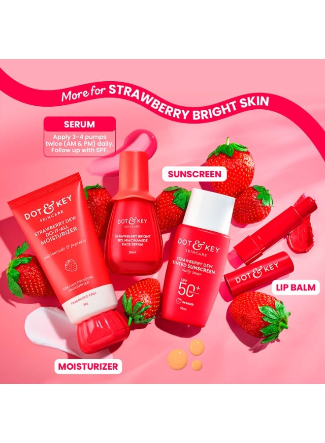 DOT & KEY 10% Niacinamide + Strawberry Face Serum with Vitamin B12 & Hyaluronic Acid | Fades Dark Spots, Hyperpigmentation & Dullness | Hydrates, Smooths & Minimizes Pores | 30ml - Image 2