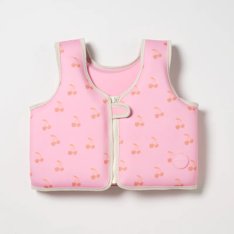 SUNNY LIFE Kids Swim Vest 3-6 Cotton Candy Cherry