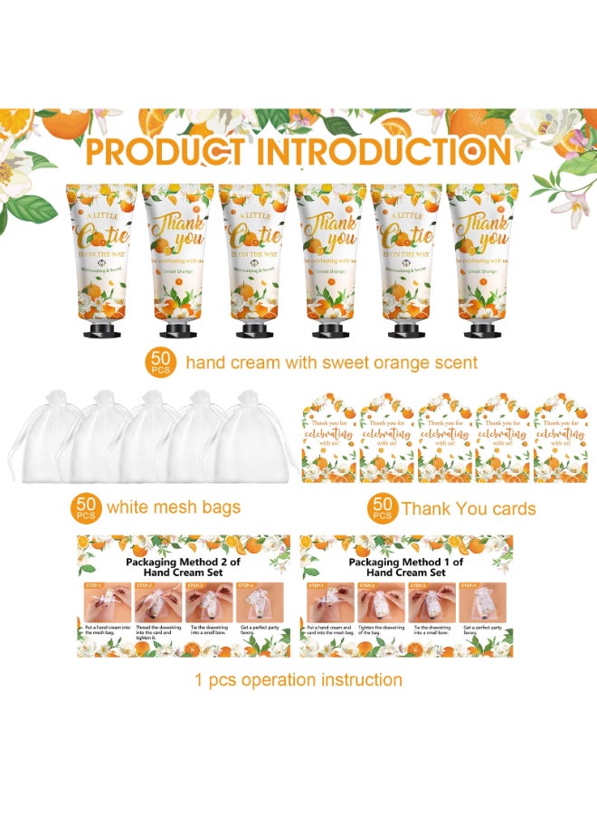KONEUK 50 Pack Bulk Hand Cream Sets Appreciation Gifts Bridal Shower Favors Wedding Shower Favors and Baby Shower Favors for Guests Wedding Welcome Bag Stuffers for Guests Thank You Gifts Orange - Image 4