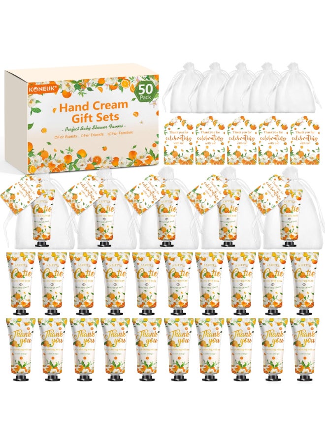 KONEUK 50 Pack Bulk Hand Cream Sets Appreciation Gifts Bridal Shower Favors Wedding Shower Favors and Baby Shower Favors for Guests Wedding Welcome Bag Stuffers for Guests Thank You Gifts Orange - Image 2