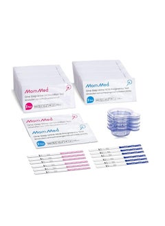 MomMed MomMed Ovulation and Pregnancy Test Kit – Accurate and Easy Home Testing with 50 Ovulation Strips, 20 Pregnancy Strips, and 70 Urine Cups  - Image 1