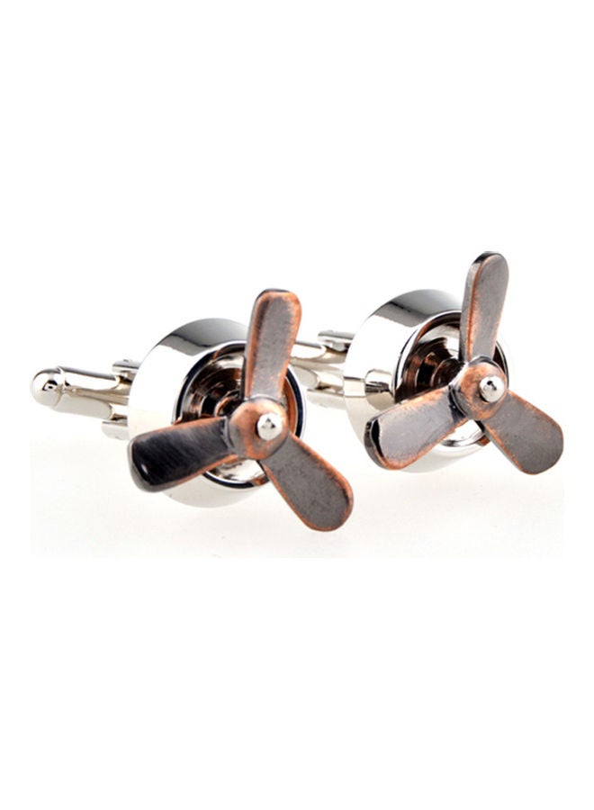 Copper Shirt Cufflinks Propeller