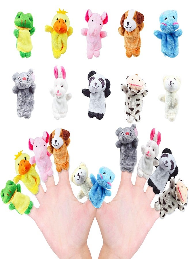 SAURAWAN 5 PCS Finger Puppets for Kids Toddlers Ages 3-5 4-8, Mini Plush Animals Baby Finger Puppet Toys, Show Theater Props, Small Prize Box and Bulk Party Favors for Kids, Toddlers - Image 1