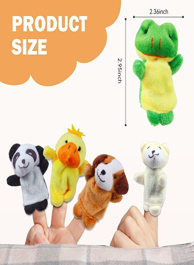 SAURAWAN 5 PCS Finger Puppets for Kids Toddlers Ages 3-5 4-8, Mini Plush Animals Baby Finger Puppet Toys, Show Theater Props, Small Prize Box and Bulk Party Favors for Kids, Toddlers - Image 2