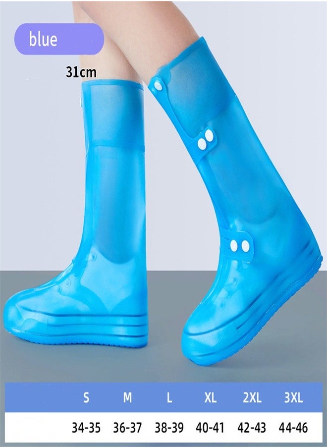 Loquat - Children's Super High Rain Boots Blue - Image 1