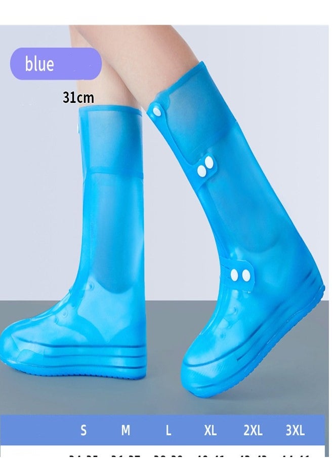 Loquat - Children's Super High Rain Boots Blue - Image 1