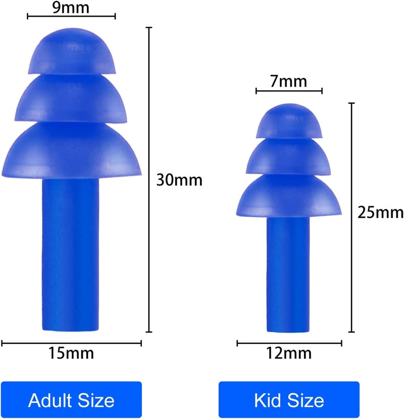 Bememo 6 Pairs Kids Adults Ear Plugs Swimming Noise Cancelling Reusable Earplugs for Sleeping and Swimming, 6 Assorted Colors(Fresh Colors) - Image 3