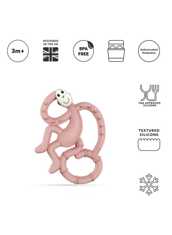 MATCHSTICK MONKEY Mini Monkey Teether Dusty Pink - Image 4