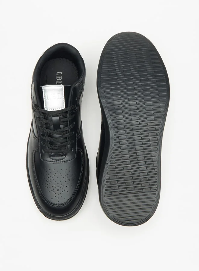 ال بي ال من شو اكسبرس Men's Textured Lace-Up Sneakers
