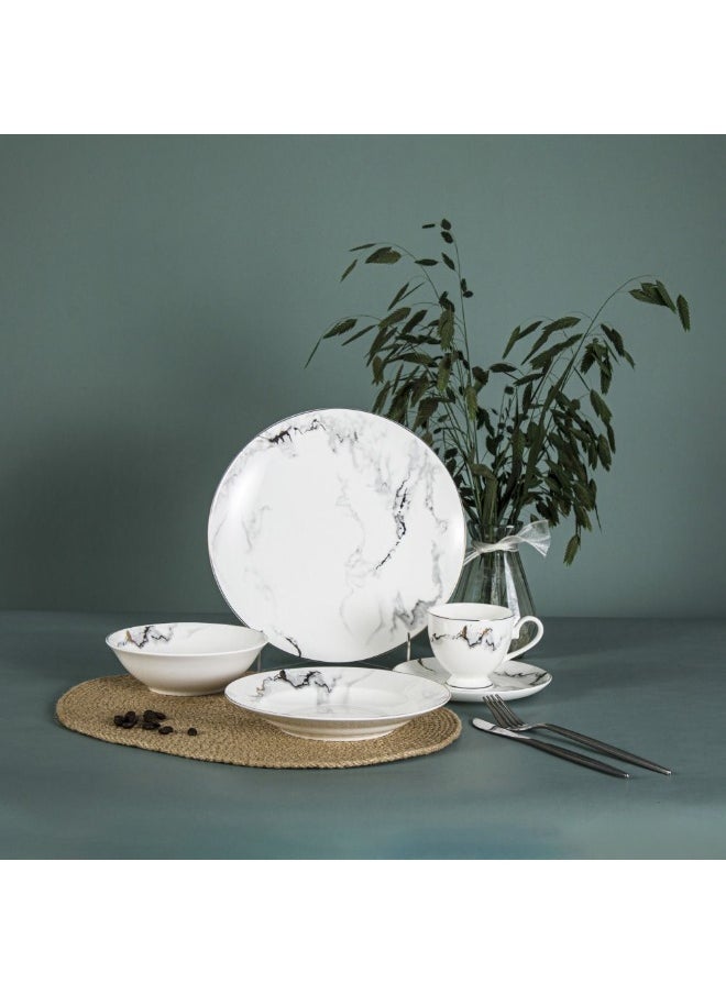 DANUBE HOME Venata 20-Piece Fine Bone China Dinner Set – Elegant Dining Set for 4, Durable & Stylish, Perfect for Special Occasions, Dishwasher Safe, Microwave Safe, Elegant Tableware 